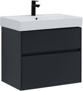 Тумба с раковиной Aquanet Бруклин 00310141 70 антрацит матовый