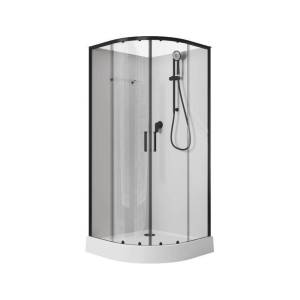 Душевая кабина Aquanet Passion EVO 267256 90x90, профиль черный, стекло прозрачное, без крыши