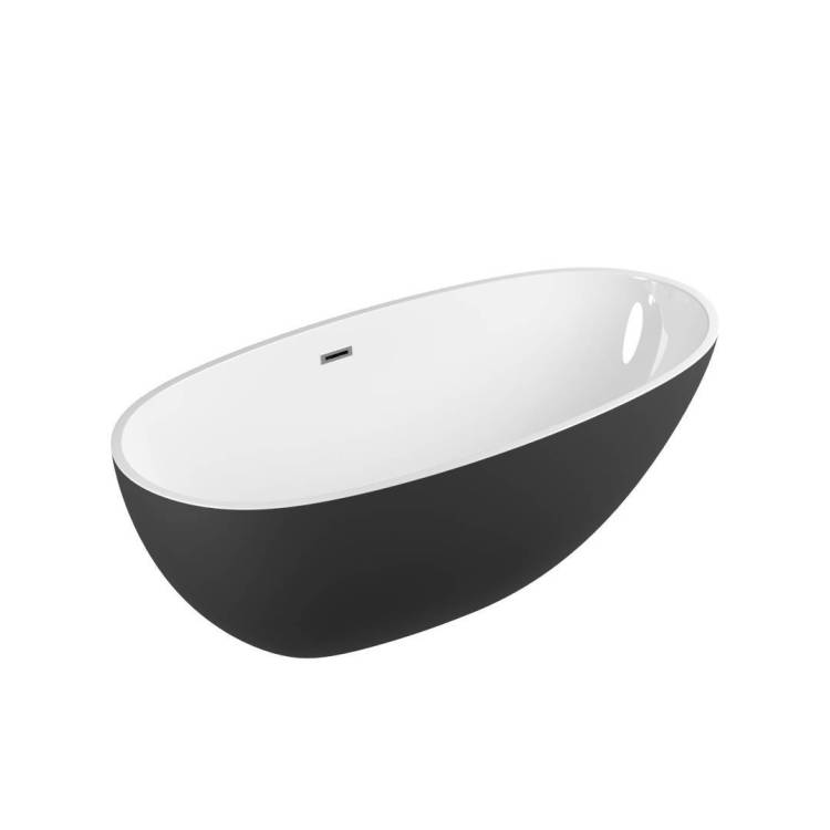 Акриловая ванна Grossman Fly GR-1104MB 170x75 черная матовая