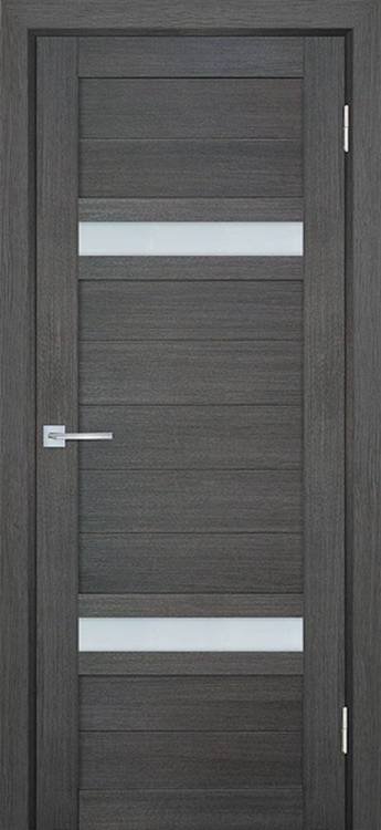 Межкомнатная дверь экошпон Мариам Техно 705, остекленная, грей 900x2000
