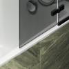 Шторка на ванну MaybahGlass MGV-660-6 69x140, поворотная, стекло графит матовый 6 мм, профиль черный фото 5