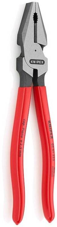 Плоскогубцы KNIPEX комб. особ. мощн., рез: провол. твёрд. d 3 мм, роял. струна d 2.5 мм, кабель d 14 мм, L-225 мм, чёрн., 1К ручки
