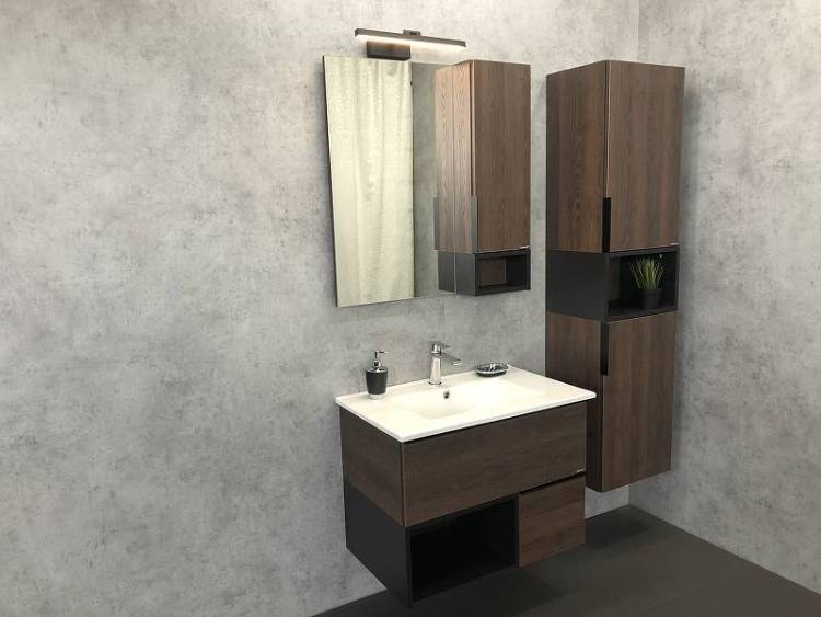 Мебель для ванной Comforty Франкфурт 75 дуб шоколадно-коричневый