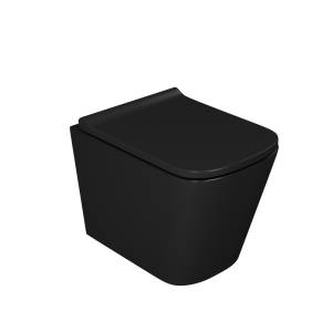 Унитаз подвесной D&K Berlin DT1436025 безободковый, 490x340x350мм черный