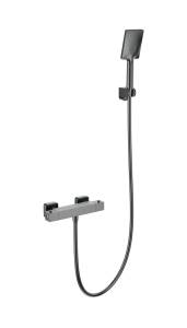 Смеситель для душа Wonzon & Woghand WW-B2026-A-BGG с термостатом, темный графит