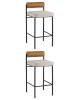 Набор из 2 барных стульев Stool Group Балла FDC9939 sDC6095-4+b270-28 X2 бежевый, коричневая экокожа