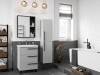 Тумба с раковиной Misty Ненси - 60 Серый матовый 72x57x45 фото 5