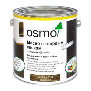 Масло с твердым воском Osmo Hartwachs-Öl Effekt Эффект «Золото» 3092 золото 2.5 л