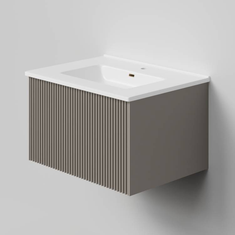Тумба с раковиной La Fenice Terra Cappuccino NFNC-01-TER-C-60-3-60 бежевая матовая, 60 см