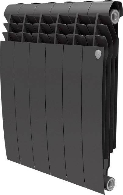 Радиатор биметаллический Royal Thermo BiLiner 500 6 секций, noir sable