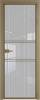 Межкомнатная дверь Profil Doors 2 AX цвет профиля Шампань, стекло безопасное 6 мм страйп 800x2000