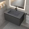 Раковина Uperwood Lagoon Quartz 297000018 серая матовая, серый шелк, 80x48 фото 3