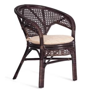 Кресло Tetchair Pelangi 02/15B 8880 орех, ротанг, с подушкой