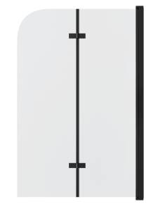 Шторка для ванны Grossman GR-106/100 BLACK 100х150 алюминиевый профиль, стекло ПРОЗРАЧНОЕ 6мм