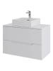 Тумба с раковиной Orange Line Li-80TuwMDF+B04-405W белая матовая, 80.5 см