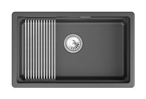 Мойка кухонная Granula Kitchen Space 7303iU шварц, 73x45
