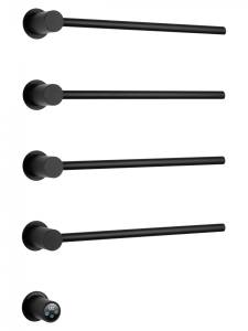 Полотенцесушитель электрический Wonzon & Woghand WW-AL314-MB встраиваемый, черный матовый