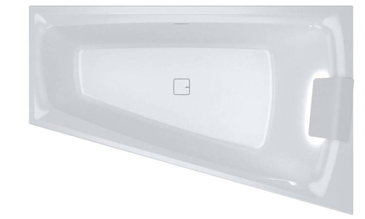 Акриловая ванна Riho Bathtubs B102011005 Still smart L 170x110, светодиоды и подголовник с размещением справа, заполнение через перелив