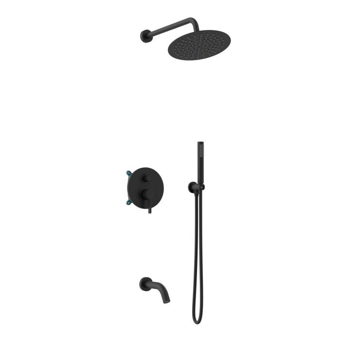 Душевой комплект Vincea Villa VSFW-1VL3MB черный, встраиваемый