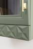Шкаф навесной Моби Марион 16.334 Дымчатый Зеленый K521, Олива шагрень AG 1050 ПВХ фото 7