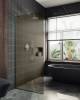 Душевая перегородка MaybahGlass MGD-697-5у 79x195, стекло бронза матовая 8 мм, профиль хром матовый