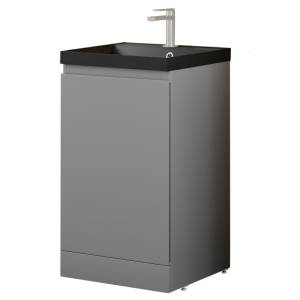 Тумба с раковиной Style Line Батлер Plus серый, раковина антрацит
