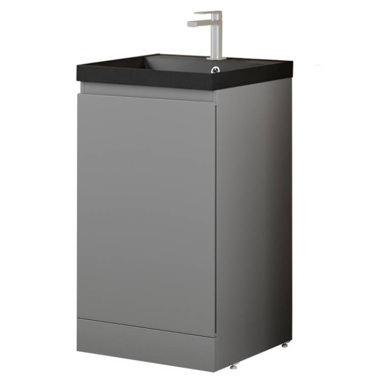 Тумба с раковиной Style Line Батлер Plus серый, раковина антрацит