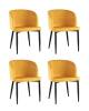 Набор из 4 стульев Stool Group Оскар MC11 KD HLR-41 X4 оранжевый