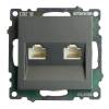 Розетка компьютерная 2-местная Stekker GLS00-7109-06 50008 фото 6