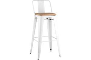 Стул барный Stool Group Tolix YD-H765E-W KD LG-02 X4 белый глянцевый/светлое дерево 4 шт