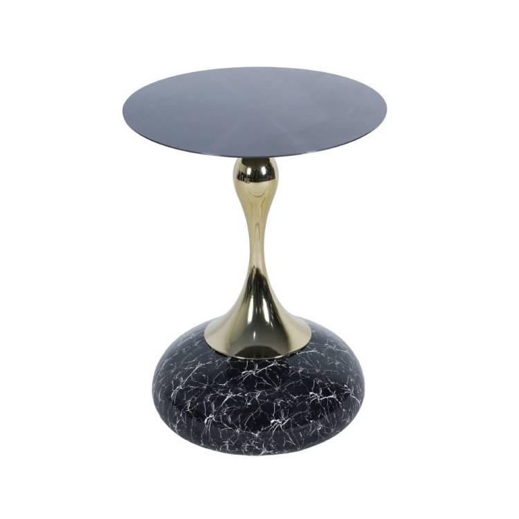 Кофейный столик Bradex Home Angel FR 1029 черный мрамор, металл 40x40x55