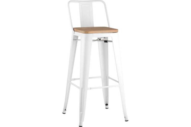 Стул барный Stool Group Tolix YD-H765E-W KD LG-02 X4 белый глянцевый/светлое дерево 4 шт