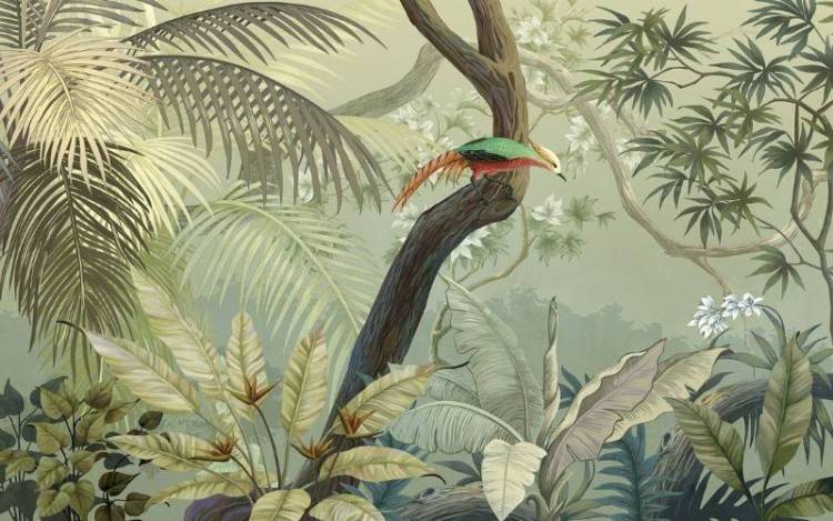 3D Фотообои Artegrafico «Птица в солнечных тропиках» TP-046 канвас