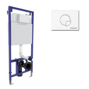 Система инсталляции для унитазов Berges Novum 040224 копка R4 белая soft touch
