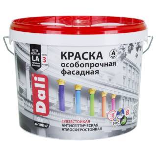 Краска особопрочная фасадная акриловая Dali глубокоматовая база А 9 л