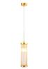 Подвесной светильник Crystal Lux Tadeo Sp1 D100 Gold/Transparente фото 3