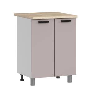 Кухонный модуль напольный Аленушка Лаванда Н 600 Н00240061 кашемир, скоба черный