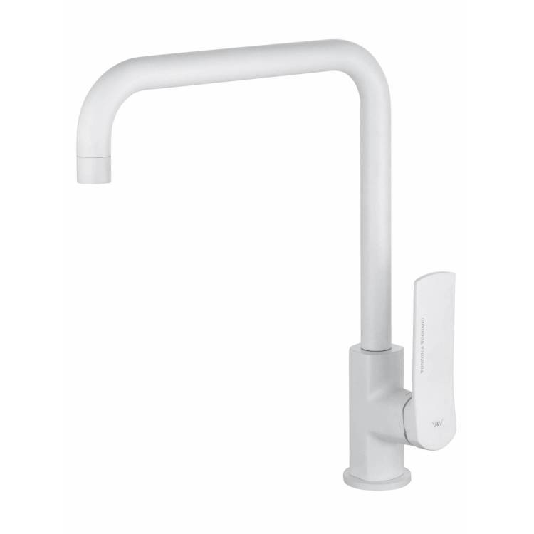 Смеситель для кухни Wonzon & Woghand WW-L1006-MW белый матовый