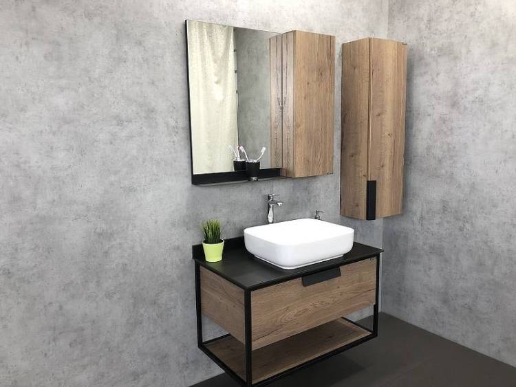 Мебель для ванной Comforty Кельн-90-1 дуб темный