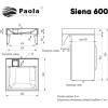 Раковина Paola Siena 600 подвесная, на стиральную машину фото 8