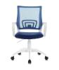 Кресло компьютерное Stool Group Бюрократ CH-W695NLT/DB/TW-10N темно-синяя сетка/ткань крестовина пластик пластик белый фото 3