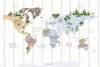 3D Фотообои Artegrafico «Детская карта с живой природой» KID-228 акварель