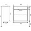 Тумба с раковиной Uperwood Modul 393020547 подвесная, матовая, черная, 60 см фото 18