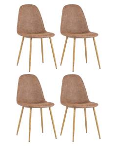 Набор из 4 стульев Stool Group Валенсия Винтаж DC-93025EA MY-5 X4 коричневый