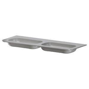 Раковина Armadi Art Voi 786-140-SF-L без отв. двойная, Stone Finish Luna, 140см