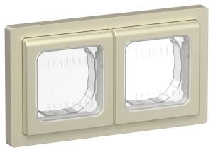 Рамка 2-постовая IEK Flite FI-M20-32-55-K37 шампань