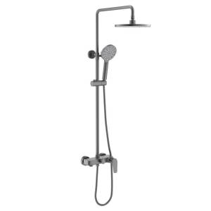 Душевая стойка Aquatek Бетта AQ2140BGM черный хром шлифованный