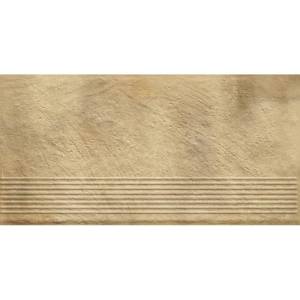 Ступень Paradyz Eremite Sand Stopnica Prosta Struktura Mat 30x60