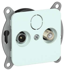 ТВ-розетка TV+SAT проходная IEK Flite FI-AF23-P-K94 холодный лед