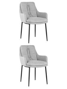 Набор из 2 кресел Stool Group Саманта 129068 BEL-40 X2 светло-серый